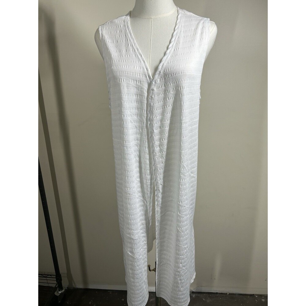 Tint and Shadow Long Sleeveless Cozy XL White Stretch NEW 160